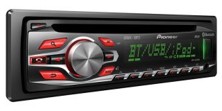 Pioneer DEH 6400BT Car Audio Stereo Bluetooth CD MP3 USB iPod Aux Zune 