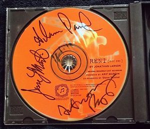 AUTOGRAPHED Rent Original Broadway Cast Recording CD 1996 2 Discs