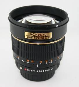 Rokinon 85mm F1 4 Aspherical Lens for Nikon Digital SLR New 