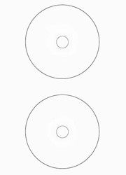   CD / DVD Labels 2 Up Full Face (100 White Sheets 200 CD Labels
