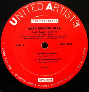 Cecil Taylor Hard Driving Jazz LP VG UAL 4014 John Coltrane Kenny 