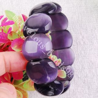 fashion violet cat s eye beads bracelet bangle