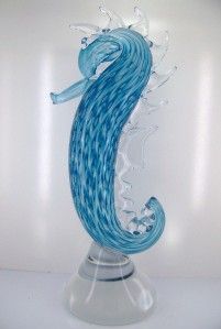 Waterford Crystal Figurine Evolution Cerulean Seahorse