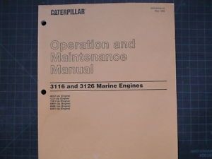 Cat Caterpillar 3116 3126 Engine Operation Operator Maintenance Manual 