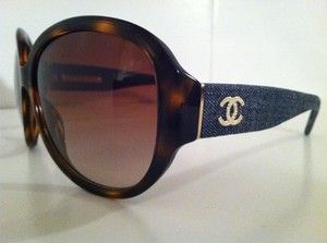 Chanel Sunglasses 5163 Authentic Serial Brown Tortoise Denim Case Free 
