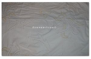 Pottery Barn Casual Floral Embroidered Duvet 2 Euro Shams King New NIP 
