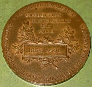 1900 Bronze Medal Paris Exposition Worlds Fair Social Progress Henri 