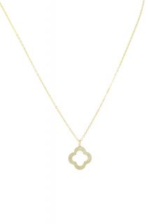 Charlene K Mini Pendant Clover Necklace 14 K Gold Vermeil