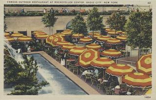   1947   Famous Outdoor Restaurant at Rockefeller Center, Radio City, NY