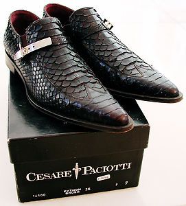 CESARE PACIOTTI Italy Mens Snakeskin Python Leather Shoes US 8