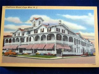 Chalfonte Hotel CAPE MAY NEW JERSEY NJ Vintage LINEN Postcard