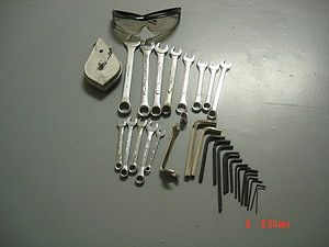 Assortment of Hand Tools Wrenches Chalk Line