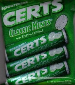 New SEALED 3 Pack Certs Classic Mints Spearmint Flavor