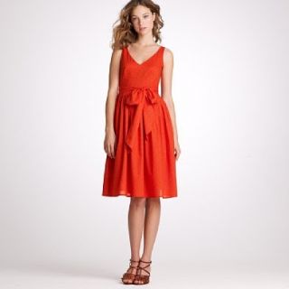 NWT J Crew Cecilia Sleeveless Sundress Vintage A Line Dress Orange 4 $ 