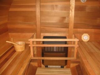 Outdoor Cedar Barrel Sauna 8x7 Electic Sauna Heater