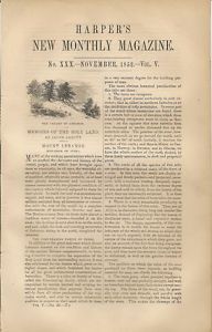 1852 Mount Lebanon Cedars Holy Land article
