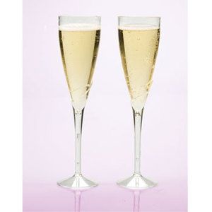 New Clear Plastic 9 Champagne Flutes Lot 72 pcs Bulk Wholesale Wedding