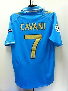 SSC Napoli 11 12 Champions League Home Jersey GARA No 7 Cavani New 