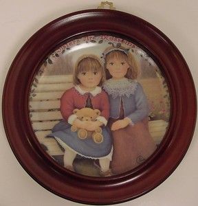 Sisters Are Blossoms Framed Collectible Plate by Chantal Poulin