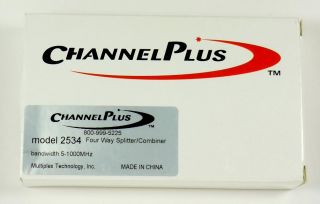 Channel Plus 2534 Splitter Combiner 4 Way for TV Antenna Cable 1 GHz 