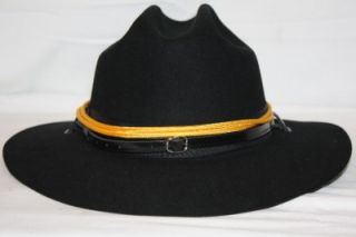 Stetson Black U.S. Cavalry Western Hat 7 3/8 w/ Chin Strap Insignia 