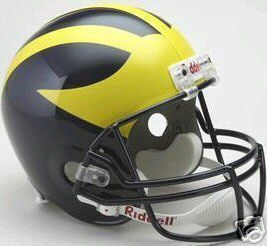 MICHIGAN WOLVERINES RIDDELL DELUXE REPLICA NCAA FULL SIZE FOOTBALL 
