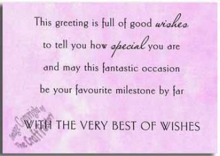 80th Birthday Card Large Wishing You A Wonderful WL015
