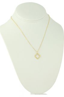 Charlene K Mini Pendant Clover Necklace 14 K Gold Vermeil