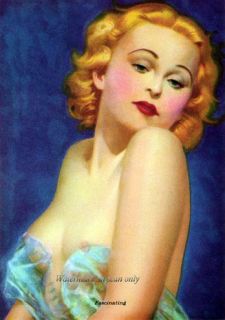 Charles Brown Pinup Repro Greeting Card Fascinating Risque