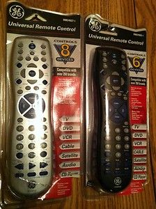  GE Universal Remotes 6 8 Device TV DVD VCR SAT Cable CD Audio