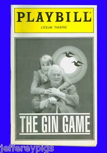 Playbill The Gin Game Charles Durning Julie Harris