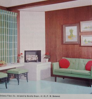 Vintage Mid Century Modern Interior Decorating Dorothy Draper Eames 