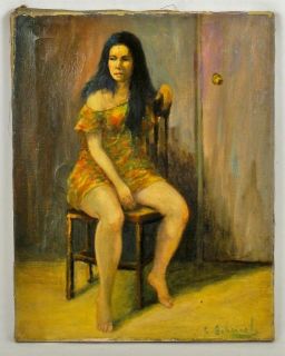 Charles F Bohannah New York Artist Female Portrait Impressionist 