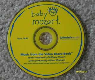 Baby Mozart CD Music from The Video Board Book Free SHIP Wolfgang 