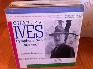 Charles IVES Symphony #2 vinyl 6 EYE LP NM L. Bernstein
