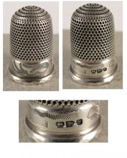 Very Fine Victorian Silver Thimble Chester Hallmarked 1892 Maker TBS 