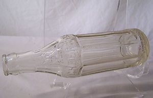 RARE Clear Cheerwine Embossed Soda Bottle CW 8 Sided 1930s