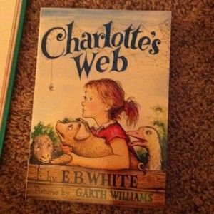 Charlottes Web by E B White 1974 Hardcover Large Type