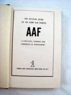 WWII Hard Cover aaf The Official Guide to The Army Air Forces 1944 