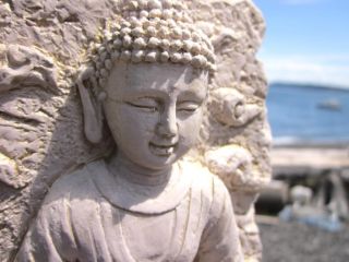Unique 6 1 2 Gypsum Cement Tibetan Buddhist Buddha Statue Free 