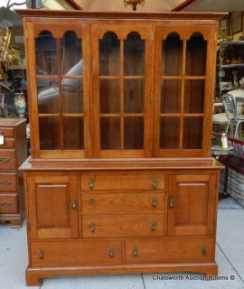 Fine Stickley Cherry Valley Old Mansion Dining Room China Cabinet 