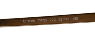 Tom Ford Sunglass TF 35 Charles Gold TF35 772 Aviator