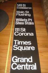   Sign Shea Stadium Times Square Grand Central NY Old Collectible