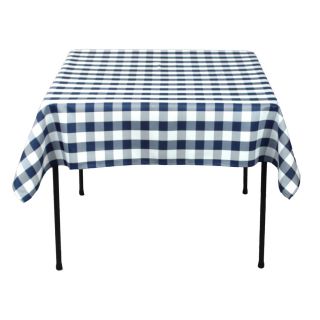 54 in Square Checkered Tablecloth for Wedding Reception or Restaurant 