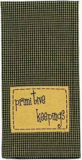Primitive Keepings Country Checked Hand Towel New