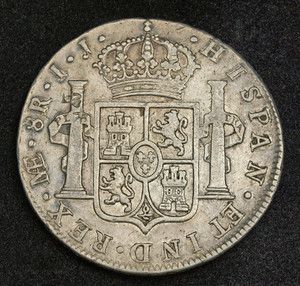 1799 Peru Charles IV Spanish Colonial Silver 8 Reales Coin