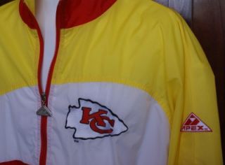   Chiefs Mens Size Large Windbreaker Jacket with Chiefs Logo NFL
