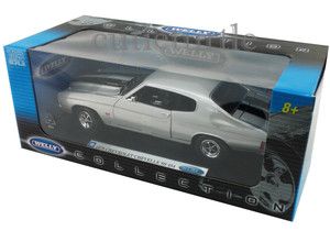 Welly 1970 Chevrolet Chevelle SS 454 1 18 Diecast Silver