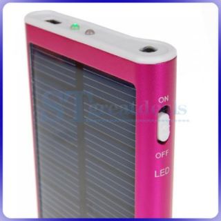 Pink Solar Battery Panel USB Charge for Cell Phone 