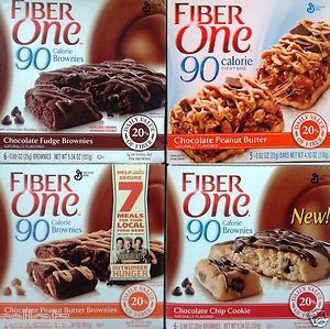 Fiber One 90 Calorie Chewy Chocolate Brownies Granola Cereal Bars 7 